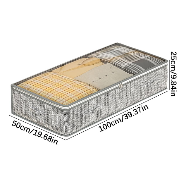 Bolsa de almacenamiento transparente con cremallera bidireccional de gran capacidad, plegable, para guardarropa, suéter, pantalones, cajón, para dormitorio