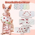 thumbnail image 2 of Camisa para gatos DENTRUN con estampado de corazones Sphynx, ropa sin pelo para gatos, 2 of 8