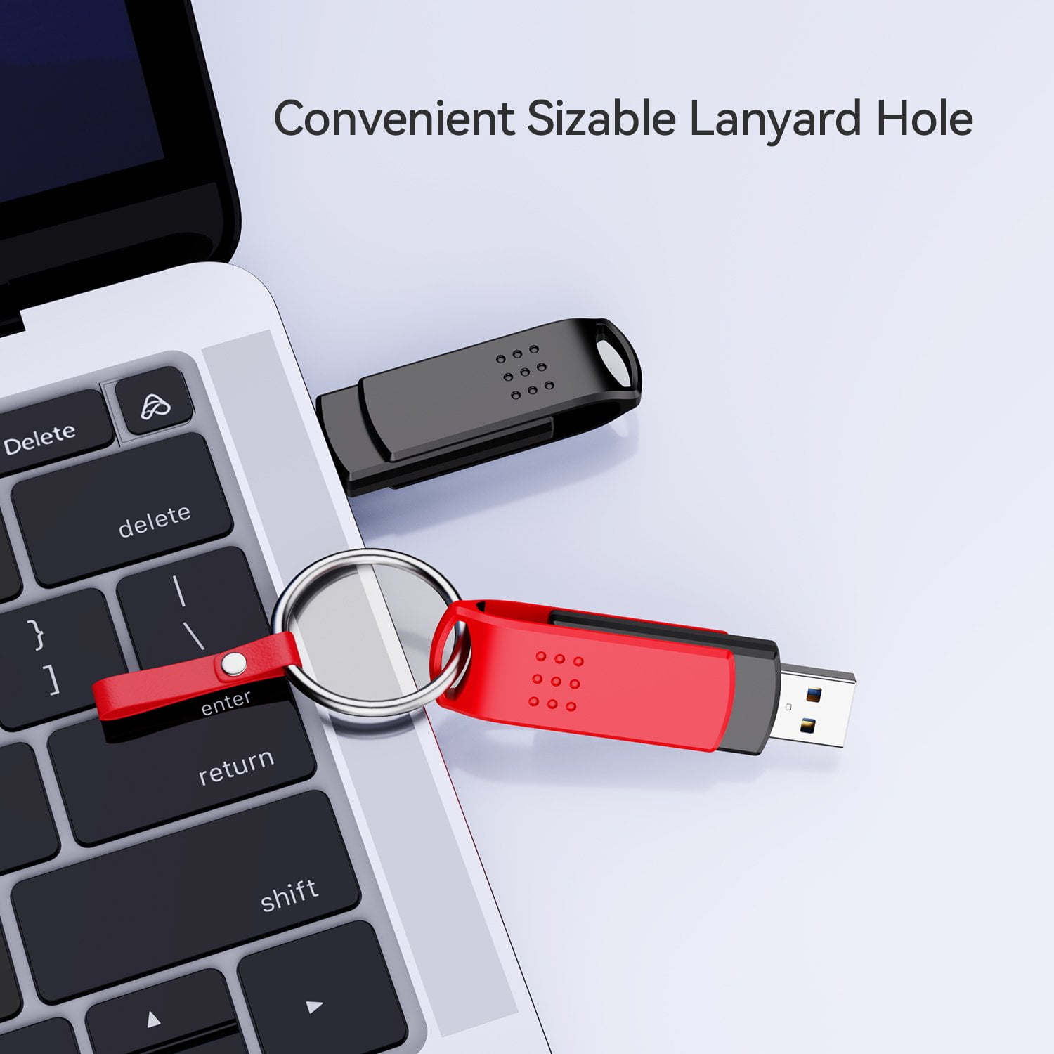 KEXIN 5 Pack 64GB USB Flash Drive USB 2.0, Colorful Pen Drive for Photo Video File Music – Green, Red, Black, Blue, Yellow