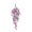 Pink, variant on 1 Pc 29.5" Artificial Hanging Flowers Pansy Vine, 45 Heads Silk Floral Bush with Faux Eucalyptus Leaves, UV-Resistant Outdoor Front Porch Decor, Soft Blush Pink