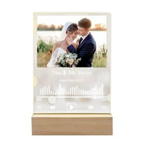 Sunxin Desktop Ornament Luckor Acrylic Plaque Personalised Night Light Birthday Gifts for Custom Valentine'S Day Gift with Photo Anniversary Memorial Gifts for Couples Christmas Graduati