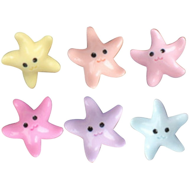 Coofit 6PCS Refrigerator Magnet Decorative Cute Starfish Fridge Magnet Office Magnet