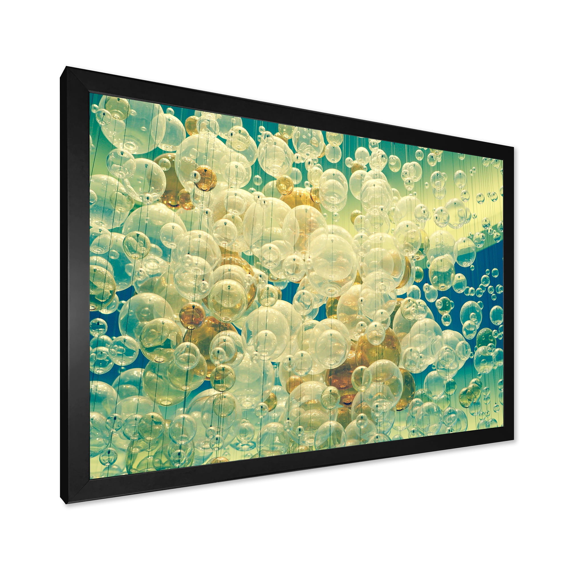 Designart 'Chandelier In The Form of Balls Abstract Art I' Modern Framed Art Print