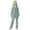 Grey, variant on KAUOD Girls Soft Satin Tops Pants Set 2 Piece Button Front Long Sleeve Shirt Plain Pants Casual Outfits Kids Thermal Clothes