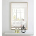 thumbnail image 2 of Metal frame Rectangle Mirror 24 inch Brass, 2 of 5