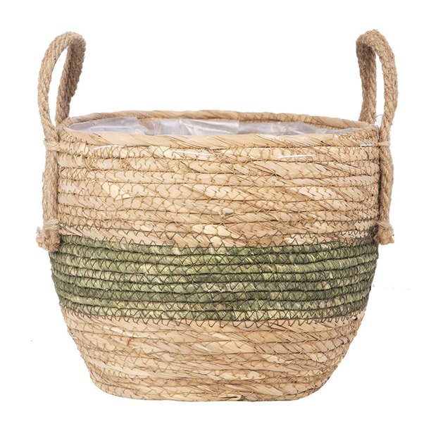CreativeArrowy Flower Pot Basket Woven Rattan Straw Woven Flower Pot
