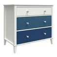 thumbnail image 3 of Little Seeds Monarch Hill Poppy White 3 Drawer Dresser, Blue Drawers, 3 of 11