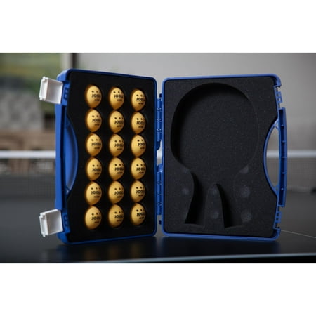 JOOLA Table Tennis Tour Case with 3- Star Competition Balls, 40mm, 18ct