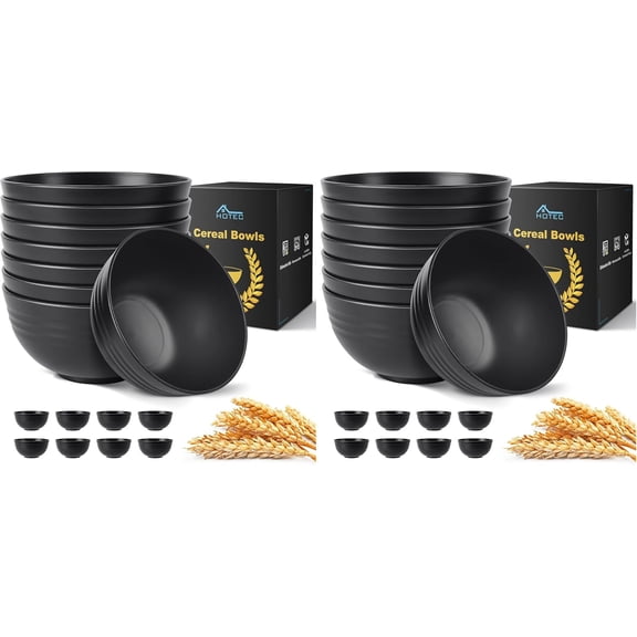 BPA Free Unbreakable Wheat Straw Cereal Bowls - Microwave & Dishwasher Safe Soup and Salad Bowls, Set of 8, 26oz, Multicolor