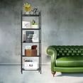 thumbnail image 4 of Bathroom Shelves Freestanding Bathroom Towel Storage 5 Tier Wire Shelving Unit with Guard Bathroom Shelf Organizer Standing for Pantry Kitchen Laundry Room Organization, Black, 4 of 7