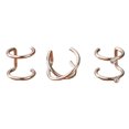 thumbnail image 1 of 3PCS Ear Cuff Earrings Rhinestone Clip Cartilage Earrings Non Pierced Earrings, 1 of 10