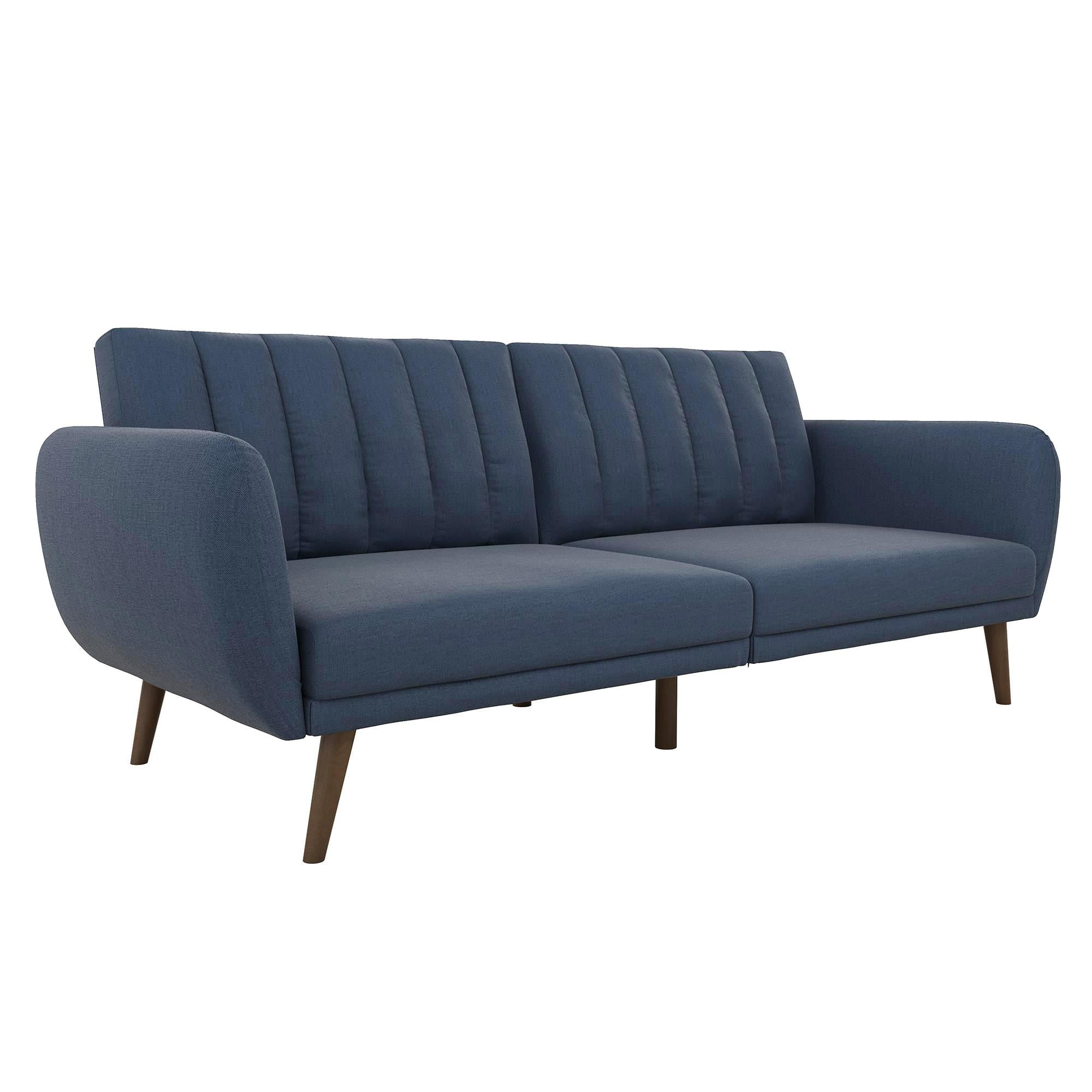 Novogratz Brittany Futon Blue Linen Walmart