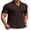 Brown, variant on COOFANDY Men' Muscle V Neck Polo Shirts Slim Fit Short Sleeve Golf T-Shirts Ribbed Knit Soft Tees