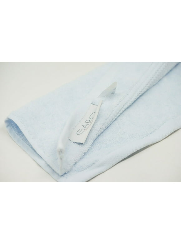 CARO Home Heirloom 100% Cotton 13" x 13" Jacquard Border Wash Towel - Sky Blue