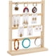 thumbnail image 1 of Exhibidor de aretes y joyería para vendedores con 24 ganchos y 4 niveles. Organizador de joyería de madera., 1 of 5