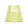 thumbnail image 4 of iixpin Womens Sequin Skirt Side Zipper Fully Lined Short Skirt Glittery Bodycon Miniskirt Yellow L, 4 of 6