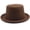 brown, variant on Elegant Fedoras Hat for Cosplay Parties Gentleman Hat with Roll Brim Adult Carnivals Party Hat Head Accessories