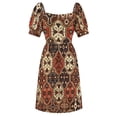 thumbnail image 7 of Bakhtiari Tribal Ethnic Antique Persian Carpet Print Dress summer dress daily prom dresses 2024 women party dresses, 7 of 7