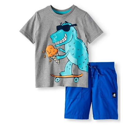 365 Kids from Garanimals Graphic T-Shirt & Shorts, 2-Piece Outfit Set (Little Boys & Big Boys)