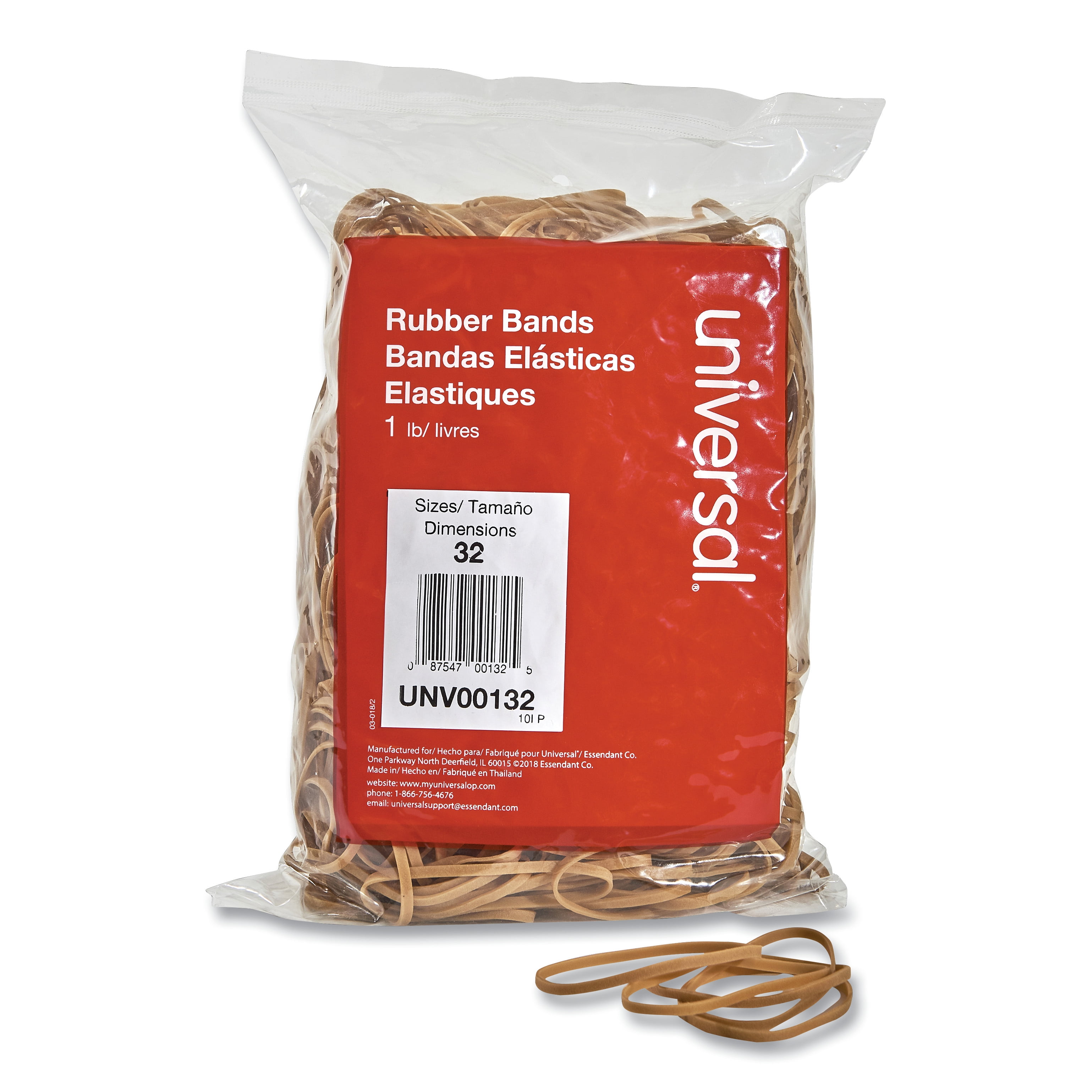 Universal Rubber Bands, Size 32, 3 x 1/8, 820 Bands/1lb Pack -UNV00132 - Walmart.com - Walmart.com