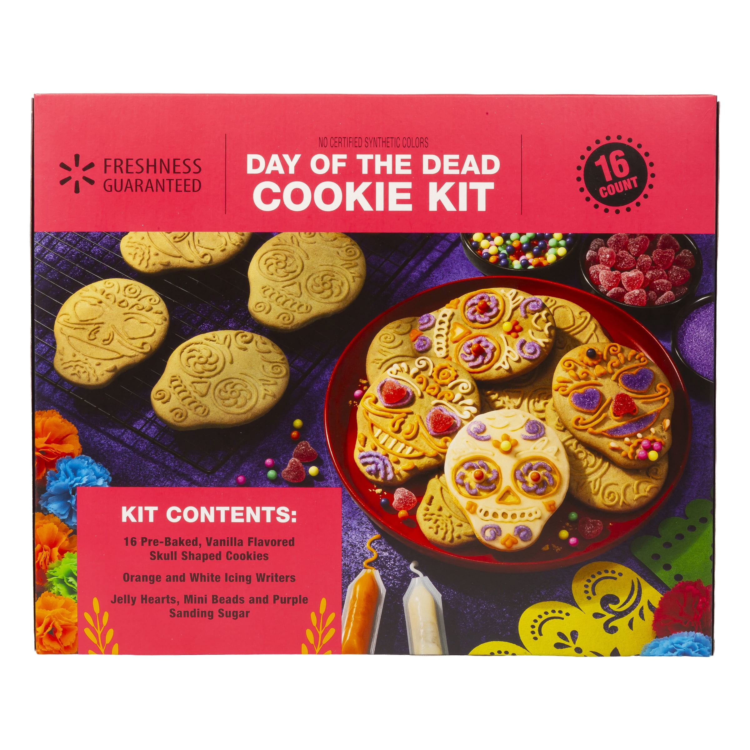 Freshness Guaranteed Day of the Dead Cookie Kit, 24.7 oz, 16 Count