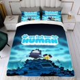 thumbnail image 4 of Perdimos a Nuestro Humano Conjunto de sábanas temático, trío de piezas, cómodo y amigable con la piel, diseño único, regalo de decoración para el hogar para familiares, amigos y fans,140cm *210cm, 4 of 6