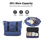 Travelhouse 5-Piece Hardside Luggage Set Spinner Lightweight Suitcase with TSA Lock & Duffel Bag. (Blue)