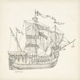 thumbnail image 2 of Foust, Richard 26x26 White Modern Wood Framed Museum Art Print Titled - Antique Ship Sketch VIII, 2 of 4