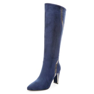 Vince Camuto Women's Jestinal Tall Knee High Boots - Leather/Suede With 4" Block Heel