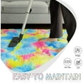 thumbnail image 5 of Dwelke Soft Colorful Rugs for Girls Room, Fluffy Rainbow Area rug Cute Floor Carpets Shaggy Playing Mat for Kids Baby Girls Bedroom Nursery Home Decor 3'x5'Blue/yellow, 5 of 7