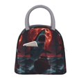 thumbnail image 1 of Balery Red Moon Shark Sailboat Bolsa de Almuerzo para Mujeres, Caja de Almuerzo, Bolsa de Almuerzo Pequeña Impermeable, Tote de Almuerzo Reutilizable con Gran Capacidad, 1 of 6