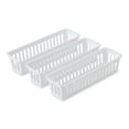 thumbnail image 2 of (12 pack) Mainstays 3-Pack Plastic Narrow Drawer Organizer Storage Baskets, Kitchen Drawer, Desk Drawer and Bathroom Drawer Organizer Bins, 10.3" x 3.1" x 2.4", 2 of 12