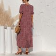 thumbnail image 4 of FcBaudy Jupes pour Femmes, Robes Midi pour Femmes, Robes d'Été pour Femmes Femmes Manche à Pois - Couture Jupe Ample Robe Femmes Robe, 4 of 7
