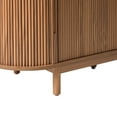 thumbnail image 6 of Walker Edison Modern Reeded 70” TV Stand with Open Storage - Mocha, 6 of 12