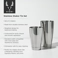 thumbnail image 3 of Viski Stainless Steel Cocktail Shaker Tins, Boston Shaker, 28 oz and 18 oz, 3 of 8