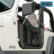 EAG Pocket Steel Tubular Door with Side View Mirror Fit for 97-06 Wrangler TJ