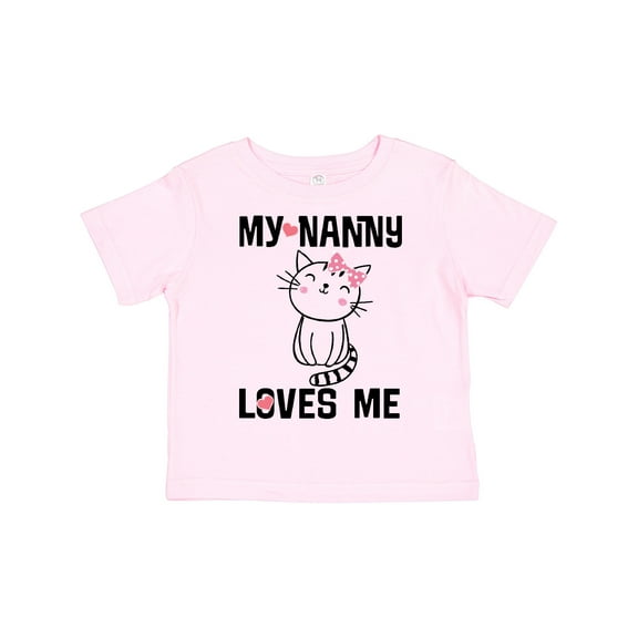 Inktastic My Nanny Loves Me Girl Grandchild Girls Toddler T-Shirt