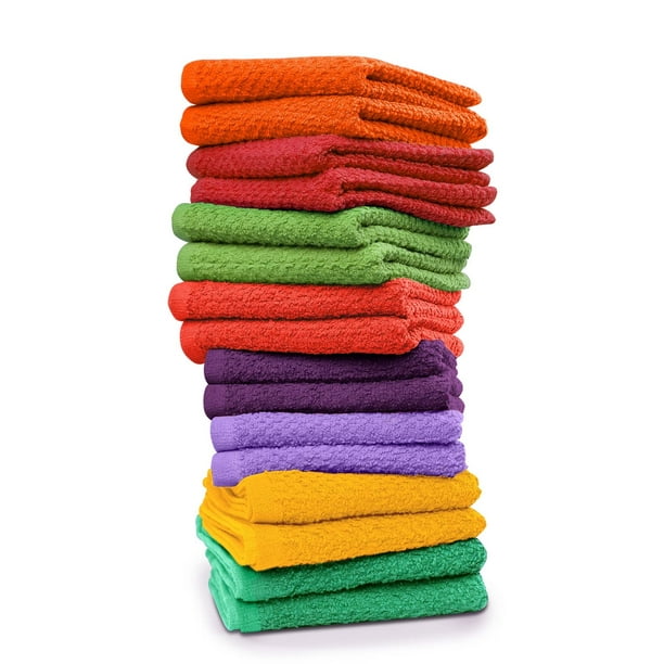 Toallitas Tukasa Linens de algodón, 30 x 30 cm, muy absorbentes, 16 unidades