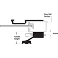 thumbnail image 2 of Surface Mount Sliding Door Handle Set Aluminum, 2 of 2