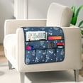 thumbnail image 6 of TV Remote Control Holder Couch Caddy, Non-slip Bedside Caddy Organizer with 5 Pockets for Key Glasses Phone Magazine Holders, 6 of 7