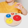 thumbnail image 2 of Wood Shape Puzzles Memory Games Learning Puzzle for educational toys Game round, 2 of 9