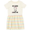 thumbnail image 3 of Inktastic My Auntie Loves Me Girls Toddler Dress, 3 of 5