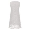 thumbnail image 6 of Women's Elegant Floral Lace Dress Sleeveless Crew Neck Formal Cocktail Dress Evening Prom Dress Wedding Guest Dress, 6 of 7