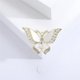 thumbnail image 5 of Broche de mariposa de concha, alfiler esmaltado, alfiler de solapa con diamantes de imitación de cristal, alfiler de seguridad para insectos, alfileres de boda para mujeres y niñas, joyería blanca do, 5 of 5