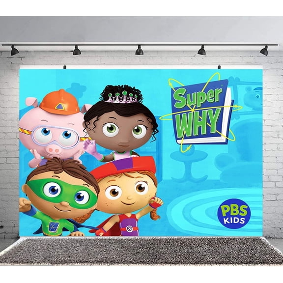super why Backdrop Banner Party Supplies Poster Movie Theme Background for Photography Kids Birthday Decorations