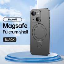 Feishell Fit for iPhone 13 Magnetic Case Compatible with Magsafe,Shockproof Slim Invisible Ring Holder Kickstand Support Car Mount Camera Lens Film Protection Phone Case,Black