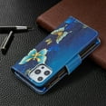 thumbnail image 6 of Dteck Case for Apple iPhone 13 Pro Max 6.7-inch,Magnetic Patterned Leather Zipper Card Holder Wallet Flip Phone Case Kickstand Shockproof with Hand Strap Cover,Gold Butterfly, 6 of 6