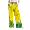 thumbnail image 7 of Endives Womens Sports Pants Tie Dye Printed Wide Leg Jogging Pants Elastic Drawstring High Waist Pants With Pockets, 7 of 7