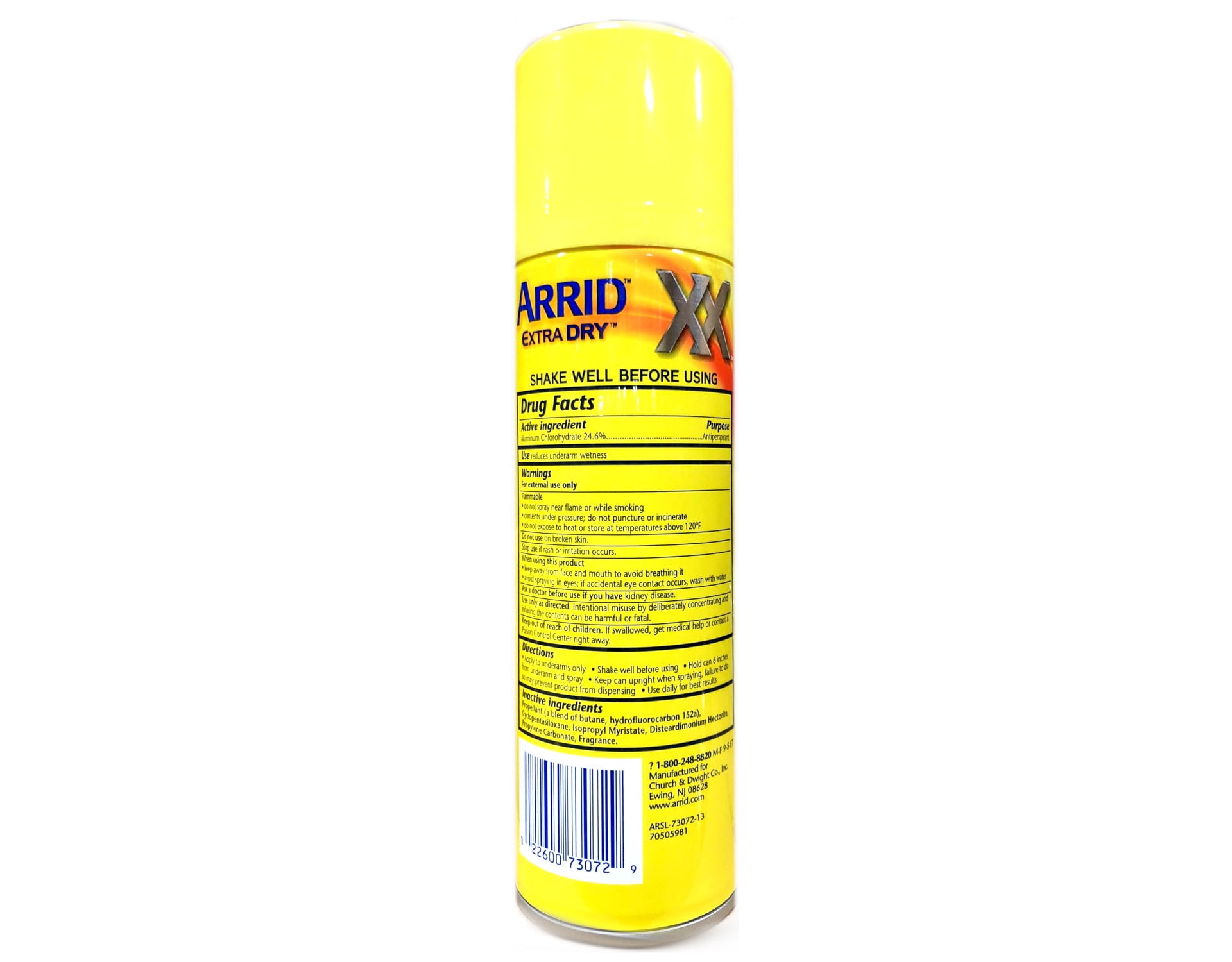 Arrid Extra Dry XX Aerosol Antiperspirant Deodorant Regular Maximum Strength Protection 6 oz (Pack of 6)