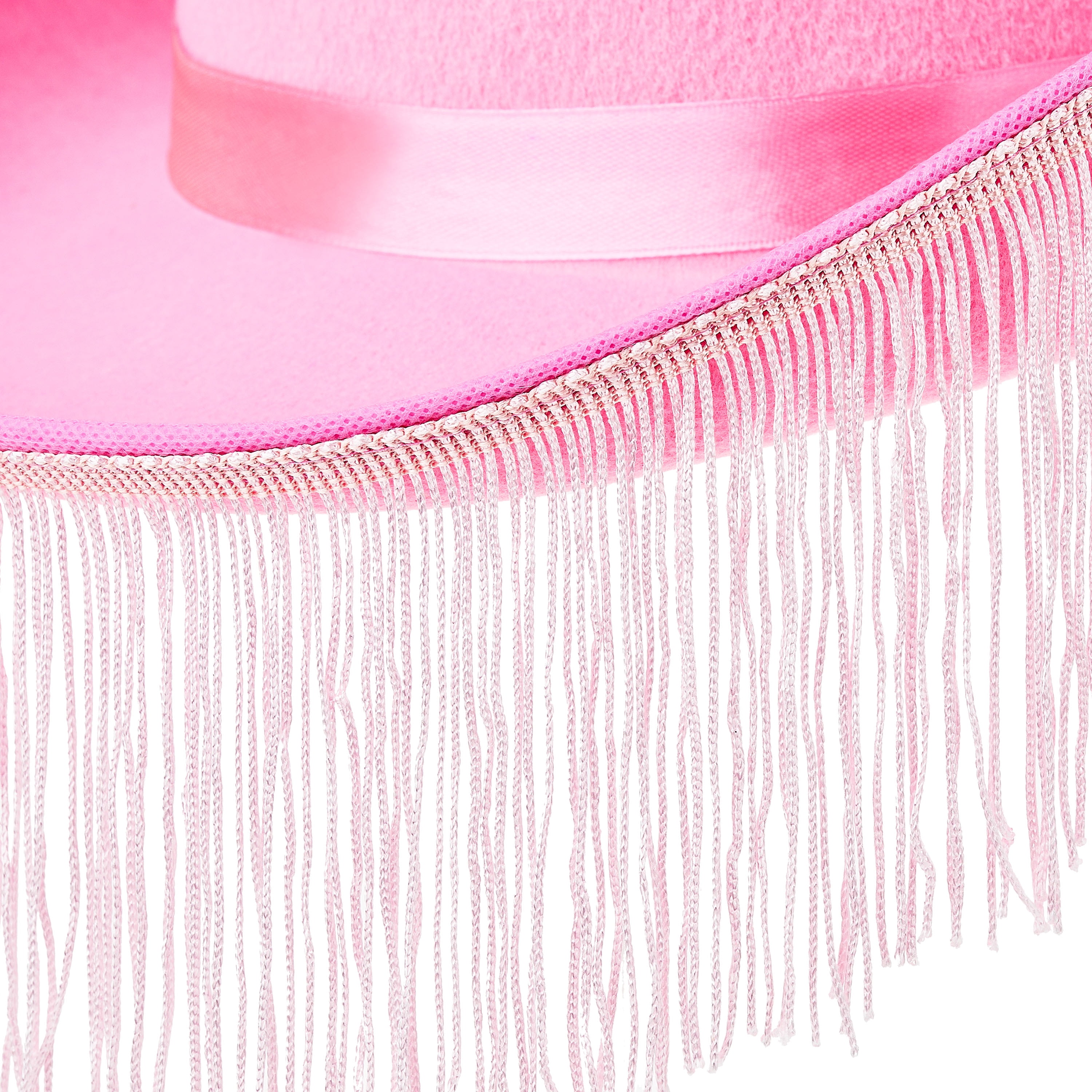 Pink Cowboy Hat with White Fringe, by Way To Celebrate